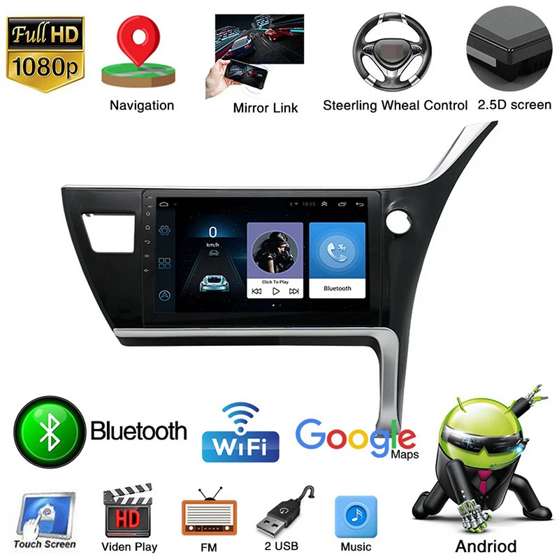 For Toyota Corolla Right Rudder 2017 Navigation 2 Din 1+16G Android9.1 Car Radio 10" HD Autoradio Multimedia Player Touch Screen
For Toyota Corolla Right Rudder 2017 Navigation 2 Din 1+16G Android9.1 Car Radio 10" HD Autoradio Multimedia Player Touch Screen