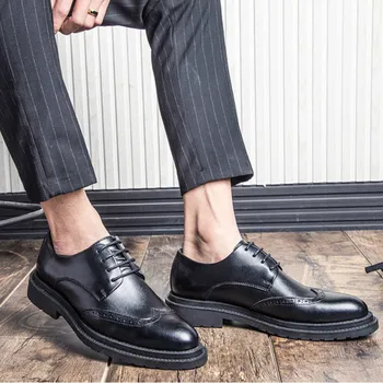 Brand New Men's Business Dress Shoes Vintage Brogue Carving Men's Designer Oxfords Shoes For Male Wedding Pointed Formal Shoe
Brand New Men's Business Dress Shoes Vintage Brogue Carving Men's Designer Oxfords Shoes For Male Wedding Pointed Formal Shoe