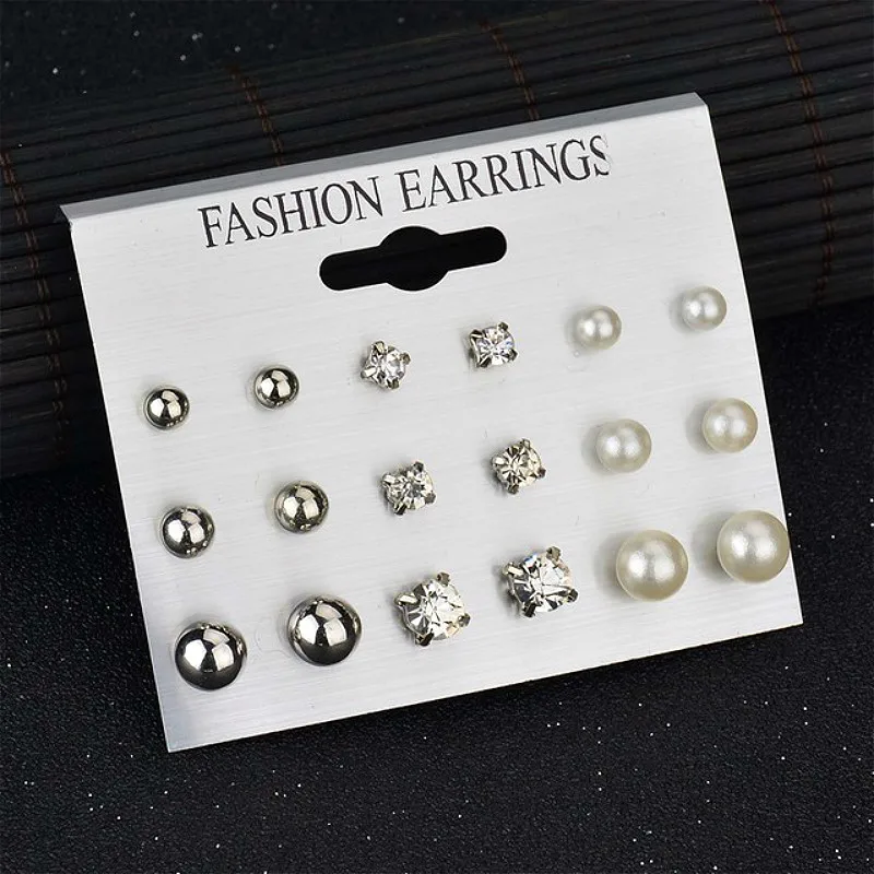 2019 New 12 Pair/set Women Square Crystal Heart Hoop Earrings for Women Piercing Simulated Pearl Flower Earrings
2019 New 12 Pair/set Women Square Crystal Heart Hoop Earrings for Women Piercing Simulated Pearl Flower Earrings