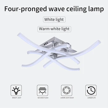 18W/24W Modern Chandelier Living Room Decoration Light Bifurcated Ceiling Lamp Modern Curved Design
18W/24W Modern Chandelier Living Room Decoration Light Bifurcated Ceiling Lamp Modern Curved Design