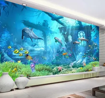 CJSIR Underwater World 3D Underwater World Wall Custom Large Mural Green Wallpaper Papel De Parede Para Quarto Home Decors
CJSIR Underwater World 3D Underwater World Wall Custom Large Mural Green Wallpaper Papel De Parede Para Quarto Home Decors