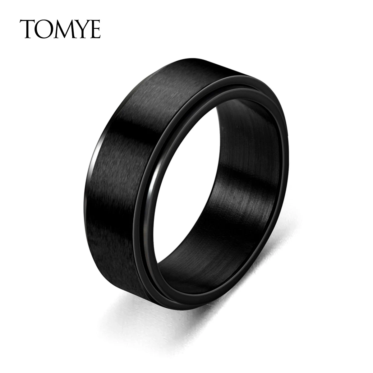 Rings for Men TOMYE J21T001 High Quality Casual Titanium Steel Surface Can Rotate Black Jewelry Gifts
Rings for Men TOMYE J21T001 High Quality Casual Titanium Steel Surface Can Rotate Black Jewelry Gifts