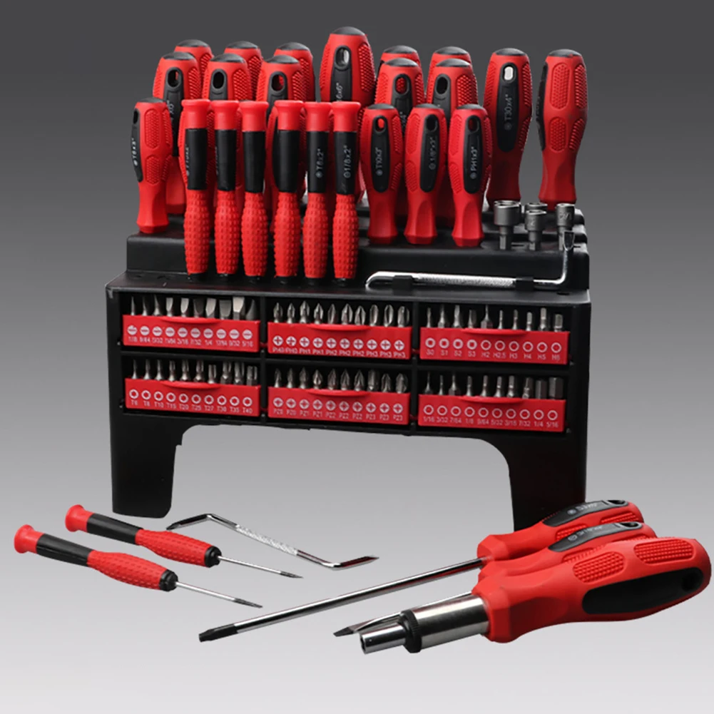 100Pcs Professional Screwdriver Kit Power Tools Set High Precision Screwdrivers with Stand for Phone Screw Driver
100Pcs Professional Screwdriver Kit Power Tools Set High Precision Screwdrivers with Stand for Phone Screw Driver