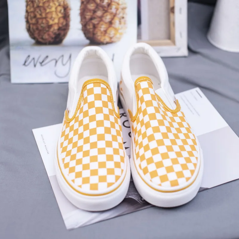 New 2019 Womens Vulcanize Shoes Female Spring Autumn Canvasmen's Yellow Plaid Slip On Low Heel Checkered Wear Resistant Ladies
New 2019 Womens Vulcanize Shoes Female Spring Autumn Canvasmen's Yellow Plaid Slip On Low Heel Checkered Wear Resistant Ladies