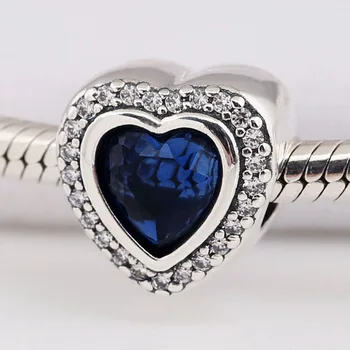 New Authentic S925 Silver Beads DIY Jewelry Night Blue Love Heart Charms Fit Original Pan Bracelet Bangle Crystals Clear CZ
New Authentic S925 Silver Beads DIY Jewelry Night Blue Love Heart Charms Fit Original Pan Bracelet Bangle Crystals Clear CZ