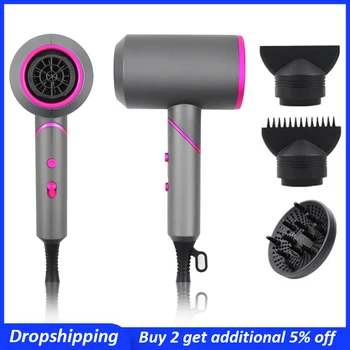 

Ionic Hair Dryer Foldable Handle Professional Fast Blow Dryer Negative Ion Technology Contain for Home Salon Travel Pregnant Kid