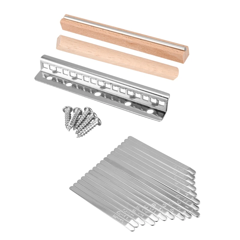 1 Set Steel Kalimba Mbira DIY 17 Keys with Thumb Piano Bridge Musical Instrument Parts for Luthiers Makers
1 Set Steel Kalimba Mbira DIY 17 Keys with Thumb Piano Bridge Musical Instrument Parts for Luthiers Makers