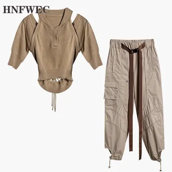 2020 New Spring Summer Round Neck Hollow Out Long Sleeve Drawstring Loose Wide Leg Pants Two Piece Suit Women Fashion A906
2020 New Spring Summer Round Neck Hollow Out Long Sleeve Drawstring Loose Wide Leg Pants Two Piece Suit Women Fashion A906