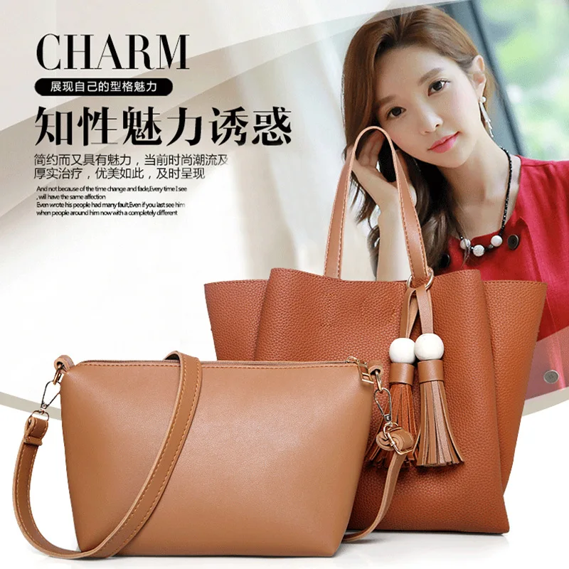 Place of Origin Supply of Goods 2019 New Style WOMEN'S Bag Two-Piece Set Different Size Bags Europe And America Fashion Large Ba