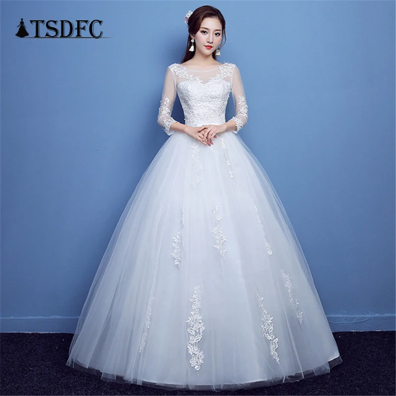 100% Real Photo Three Quarter Sleeve 2018 Arrive Korean Style Ball Gown Fashion Lace Wedding Dress Elegant Princess 2019 Dresses
100% Real Photo Three Quarter Sleeve 2018 Arrive Korean Style Ball Gown Fashion Lace Wedding Dress Elegant Princess 2019 Dresses