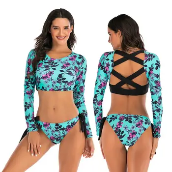 Women's Two Piece Swimsuit UV Sun Protection Quick Dry Wearable Elastane Terylene Long Sleeve Swimwear Rash Guard Shirts Blue
Women's Two Piece Swimsuit UV Sun Protection Quick Dry Wearable Elastane Terylene Long Sleeve Swimwear Rash Guard Shirts Blue