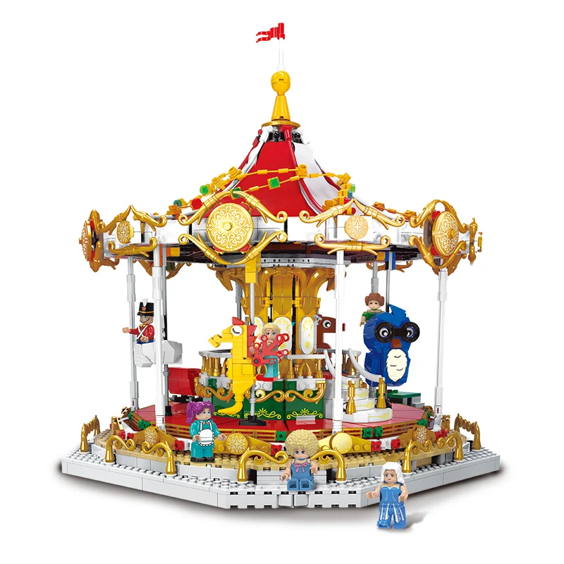 Xingbao City Street Serie The Fancy Carousel Bricks Set Merry-Go-Round Building Blocks Model Fit Lepined 10257 Toys For Children
Xingbao City Street Serie The Fancy Carousel Bricks Set Merry-Go-Round Building Blocks Model Fit Lepined 10257 Toys For Children