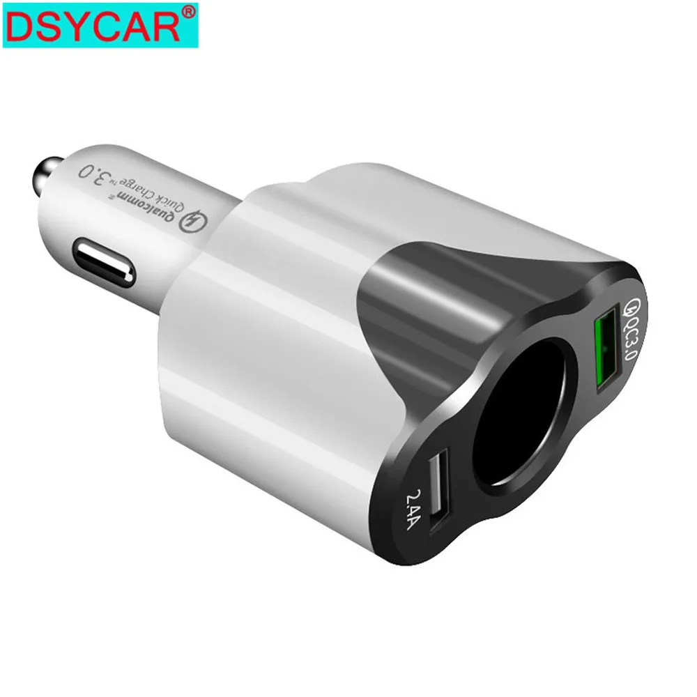 Автомобильное зарядное устройство DSYCAR 3 в 1 QC3.0 адаптер для прикуривателя