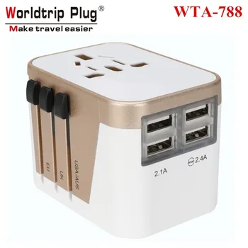 Wor Ldtrip Plug WTA-788 4USB Converter Adapter Plug Multinational Adapter Plug Socket Prevent Electric Shock Converter
Wor Ldtrip Plug WTA-788 4USB Converter Adapter Plug Multinational Adapter Plug Socket Prevent Electric Shock Converter