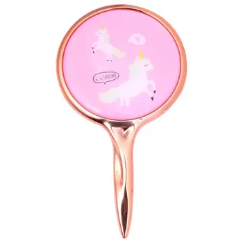 Round Mini Makeup Mirror Stylish Unicorn Pattern Mirror Handle Makeup Mirror for Home Salon Use (Pink)
Round Mini Makeup Mirror Stylish Unicorn Pattern Mirror Handle Makeup Mirror for Home Salon Use (Pink)