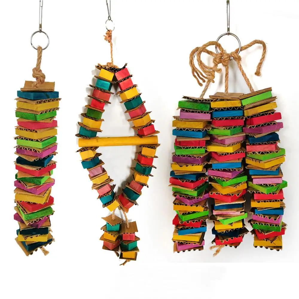 Large Bird Parrot Chewing Toy - Multicolored Natural Wooden Blocks Bird Parrot Tearing Toys Suggested for Large Macaws cokatoos
Large Bird Parrot Chewing Toy - Multicolored Natural Wooden Blocks Bird Parrot Tearing Toys Suggested for Large Macaws cokatoos