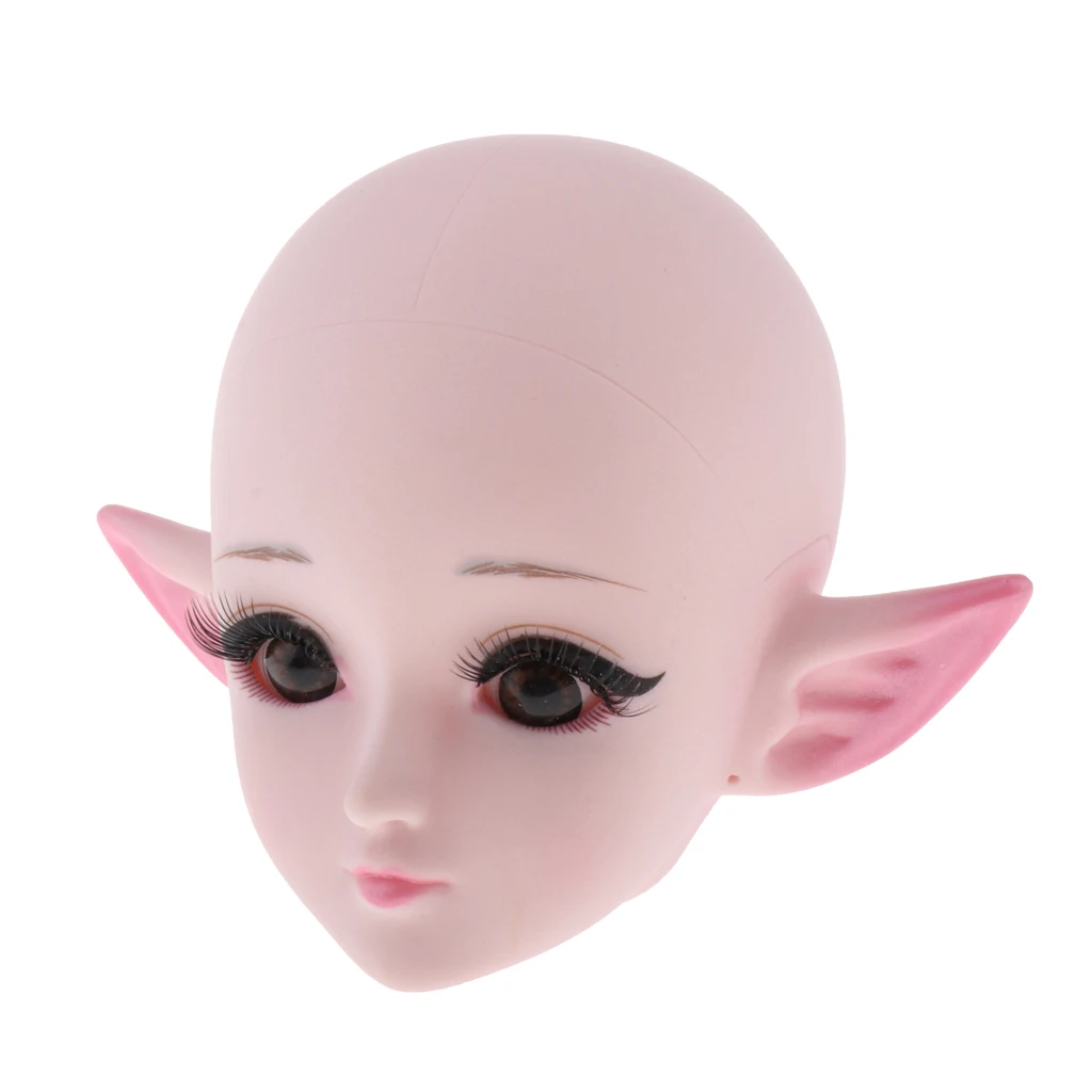 Doll Head Face Mold 1/3 BJD Body Parts Cosplay Makeup Head Cover Can be Unscrewed, Can Change Eyes Facial Makeup, 12x10x8cm Doll Head Face Mold 1/3 BJD Body Parts Cosplay Makeup Head Cover Can be Unscrewed, Can Change Eyes Facial Makeup, 12x10x8cm