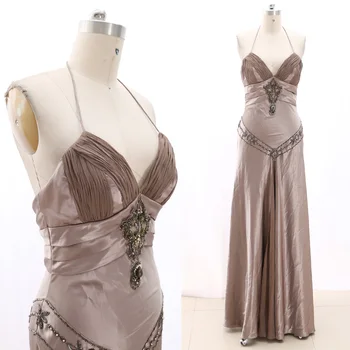 MACloth Light Brown Sheath Strap Floor-Length Long Crystal Satin Prom Dresses Dress M 267002 Clearance
MACloth Light Brown Sheath Strap Floor-Length Long Crystal Satin Prom Dresses Dress M 267002 Clearance