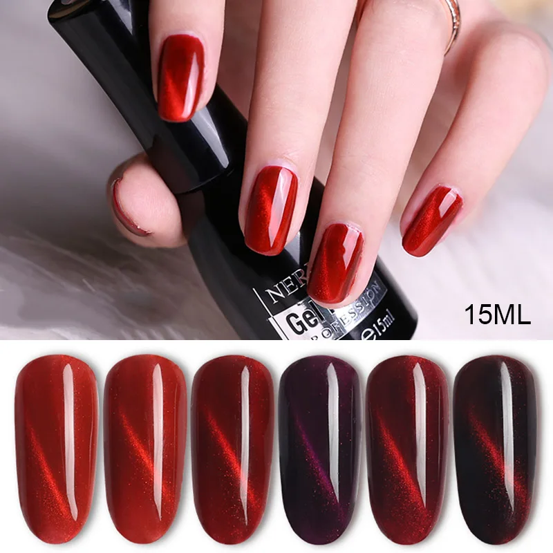 Magnet Nail Gel Polish 3D Cat Eye Wine Red Sereies UV Gel Nail Polish Soak off 6 Colors Magnetic Gel Varnishes Manicure Lacquer
Magnet Nail Gel Polish 3D Cat Eye Wine Red Sereies UV Gel Nail Polish Soak off 6 Colors Magnetic Gel Varnishes Manicure Lacquer
