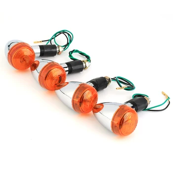 4x Amber Lens Chrome Housing Bullet Front Rear Turn Signal Blinker Indicator Light For Motorcycle Street Standard Custom Bike
4x Amber Lens Chrome Housing Bullet Front Rear Turn Signal Blinker Indicator Light For Motorcycle Street Standard Custom Bike