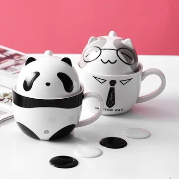 Cartoon Porcelain Cup with Lid Spoon Stir Drinking Glass Cat Shape Lovers Mug Creative Gift Milk Drinkware Drinking Water Tools
Cartoon Porcelain Cup with Lid Spoon Stir Drinking Glass Cat Shape Lovers Mug Creative Gift Milk Drinkware Drinking Water Tools