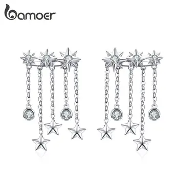 bamoer Meteor Shower Star Tassel Dangle Earrings for Women Genuine 925 Sterling Silver Universe Drop Earing Femme Wedding GXE700
bamoer Meteor Shower Star Tassel Dangle Earrings for Women Genuine 925 Sterling Silver Universe Drop Earing Femme Wedding GXE700
