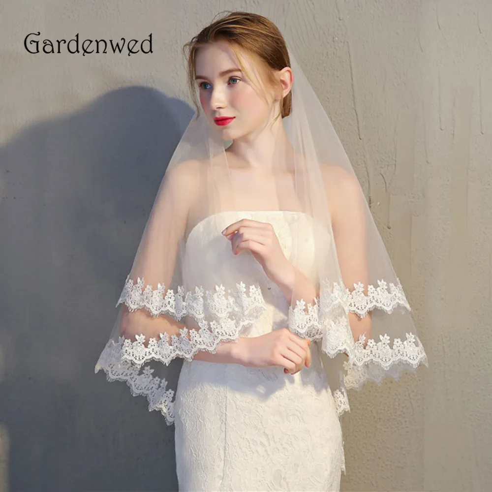 Gardenwed Women Wedding Bridal Veil Elbow Length Full Lace Appliques Edge Wedding Accessories
Gardenwed Women Wedding Bridal Veil Elbow Length Full Lace Appliques Edge Wedding Accessories