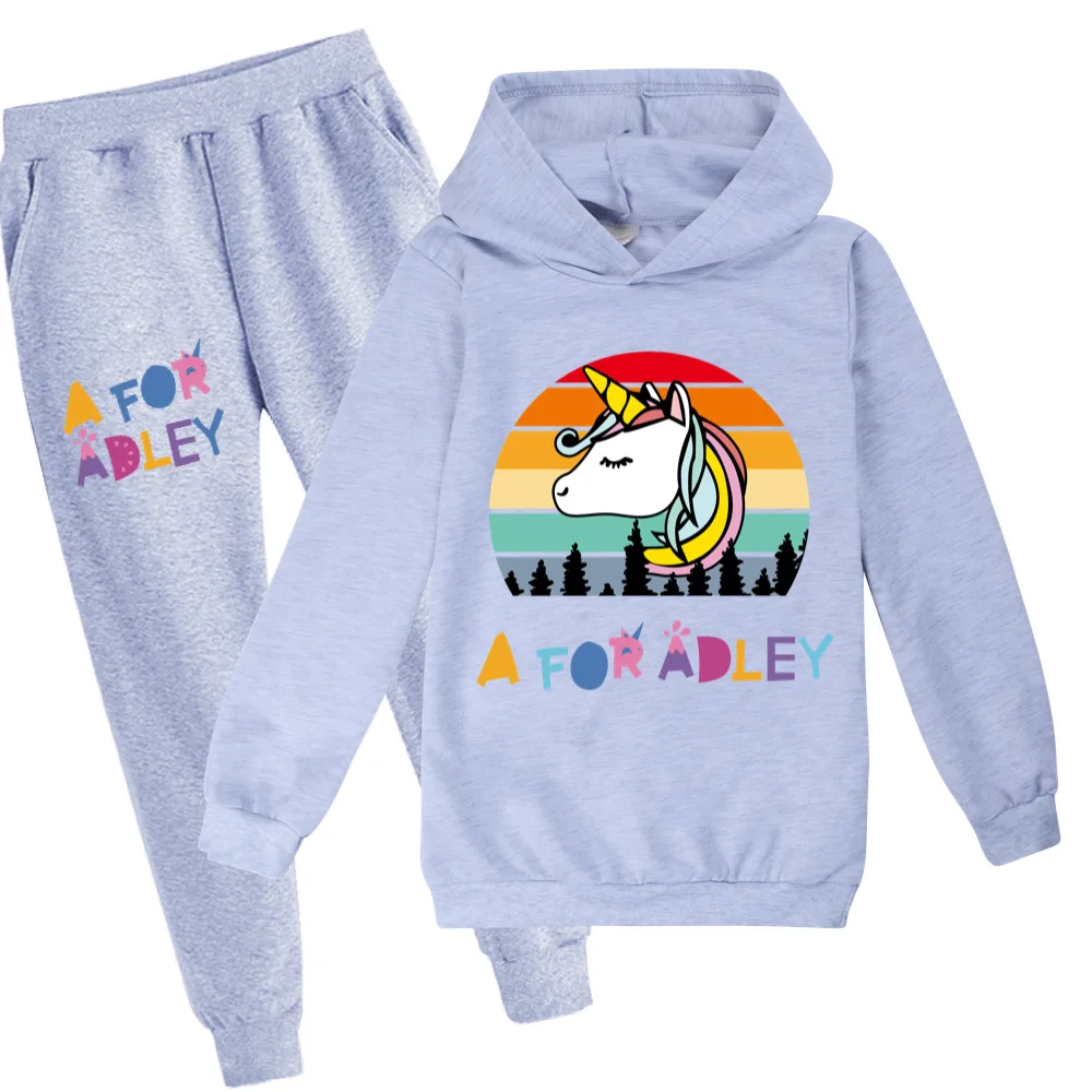 Забавный игровой костюм A для Adley, свитшоты для девочек, Детский костюм с капюшоном, Свитшот и брюки, комплект из двух предметов, спортивный к...
Забавный игровой костюм A для Adley, свитшоты для девочек, Детский костюм с капюшоном, Свитшот и брюки, комплект из двух предметов, спортивный к...