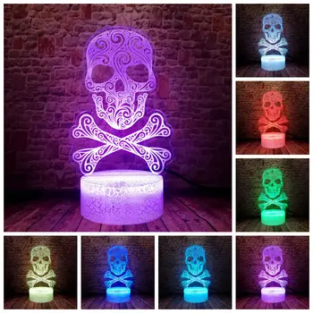 Flashing Skull Model 3D Illusion LED Desk Nightlight Colorful Changing Light Light-up Toys Party Decor
Flashing Skull Model 3D Illusion LED Desk Nightlight Colorful Changing Light Light-up Toys Party Decor