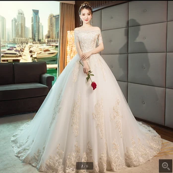 2019 real photo ball gown white champagne lace appliques wedding dresses off the shoulder princess chapel train bridal gowns
2019 real photo ball gown white champagne lace appliques wedding dresses off the shoulder princess chapel train bridal gowns