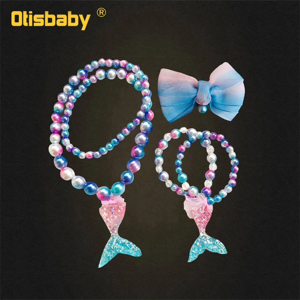 2022 Little Mermaid Costume wig Halloween Child Princess Arieling Dress