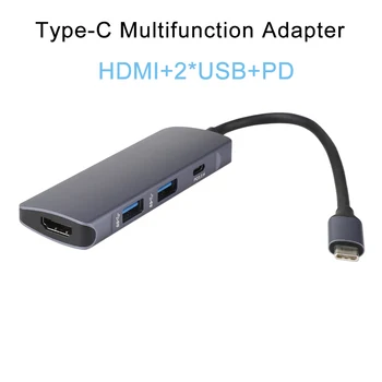 Usb Hub Type C To Usb3.0 Hdmi Type-C Multi-Port Pd Hub For Macbook Pro Accessories Type C Charging Splitter port 2 Usb 3.0 Ports
Usb Hub Type C To Usb3.0 Hdmi Type-C Multi-Port Pd Hub For Macbook Pro Accessories Type C Charging Splitter port 2 Usb 3.0 Ports