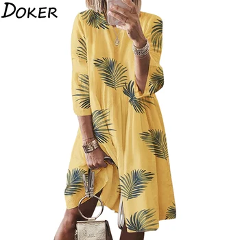 Vintage Dress Women 2020 Summer O-neck 3/4 Sleeve Floral Elegant Midi Dresses Woman Casual Beach Boho Dress Plus Size S-5XL
Vintage Dress Women 2020 Summer O-neck 3/4 Sleeve Floral Elegant Midi Dresses Woman Casual Beach Boho Dress Plus Size S-5XL