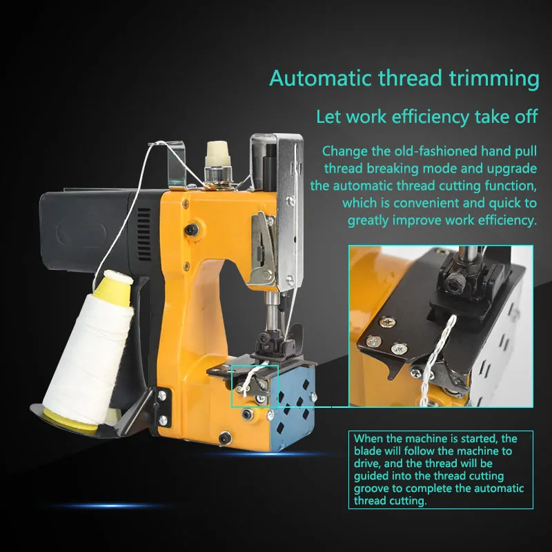GK9-500 Electric Sewing Machine Portable Small Electric Envelope Overlock Sealing Knitted Snake Skin Rice Bag Packaging Tool LK
GK9-500 Electric Sewing Machine Portable Small Electric Envelope Overlock Sealing Knitted Snake Skin Rice Bag Packaging Tool LK