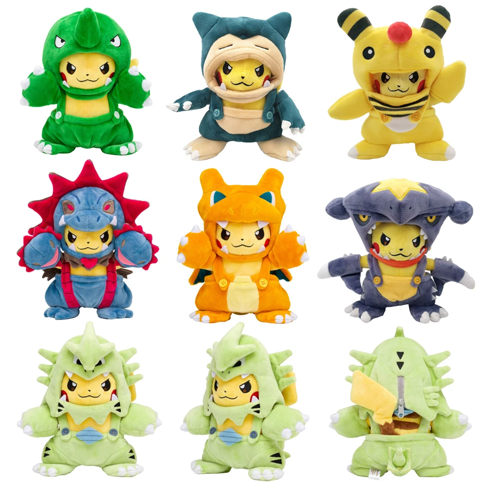 Kawaii Пикачу плюшевая Мягкая кукла покемон косплей Eevee Charizard Snorlax Garchomp тиранитар