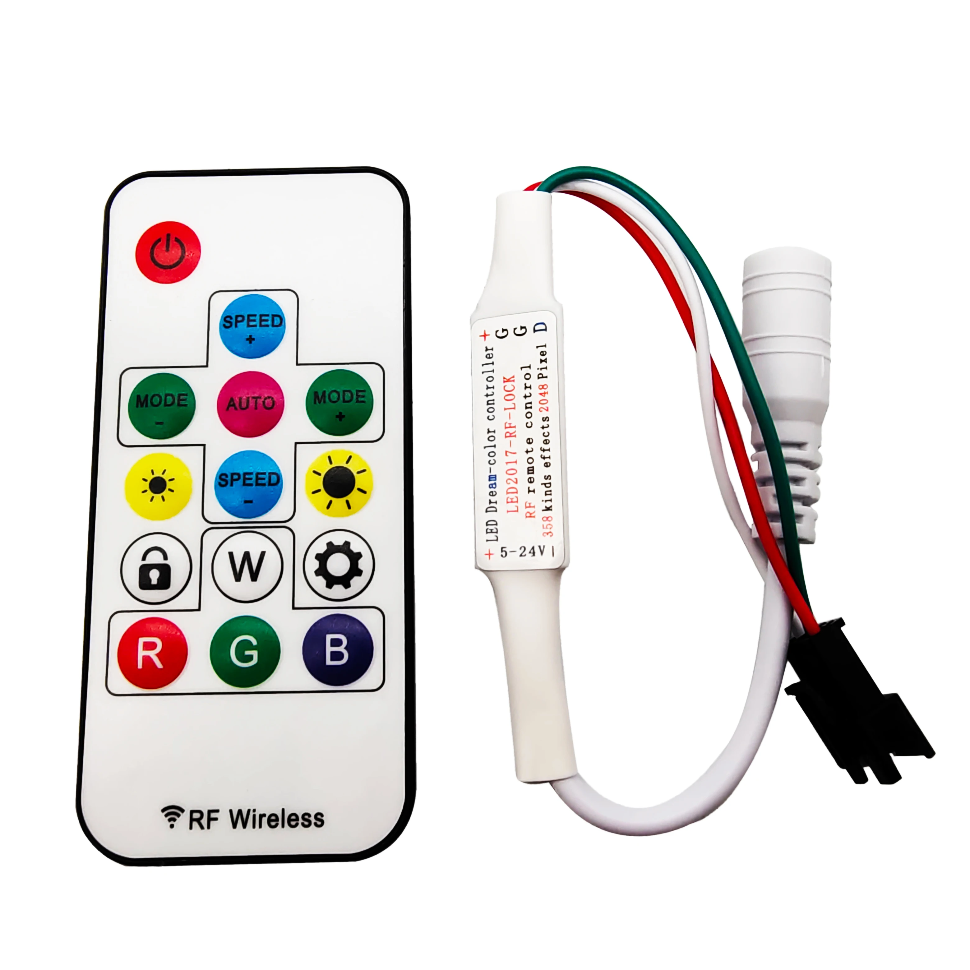 DC5 -24V 14Keys Mini RF Led Controller RGB Wireless Remote Use In WS2811/WS2812/WS2813/5050/3528 Strip
DC5 -24V 14Keys Mini RF Led Controller RGB Wireless Remote Use In WS2811/WS2812/WS2813/5050/3528 Strip