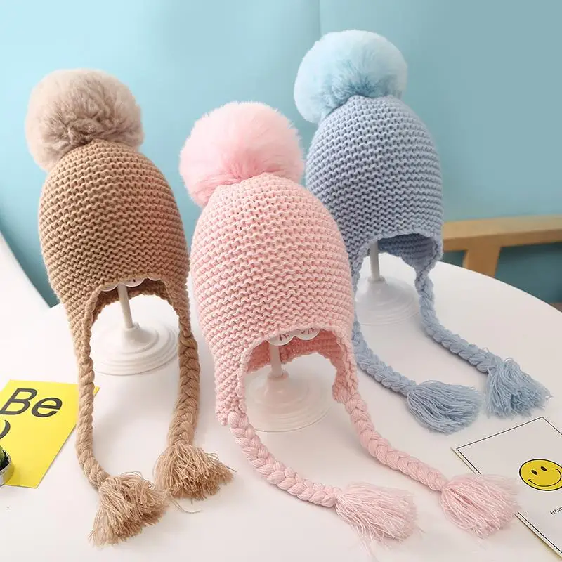 Baby Hat Soft Handmade Fur Children Bonnet Earbud Infant Boys Girls Beanie Bonnet Pom Pom Crochet Knitted Earflaps Kids Cap
Baby Hat Soft Handmade Fur Children Bonnet Earbud Infant Boys Girls Beanie Bonnet Pom Pom Crochet Knitted Earflaps Kids Cap