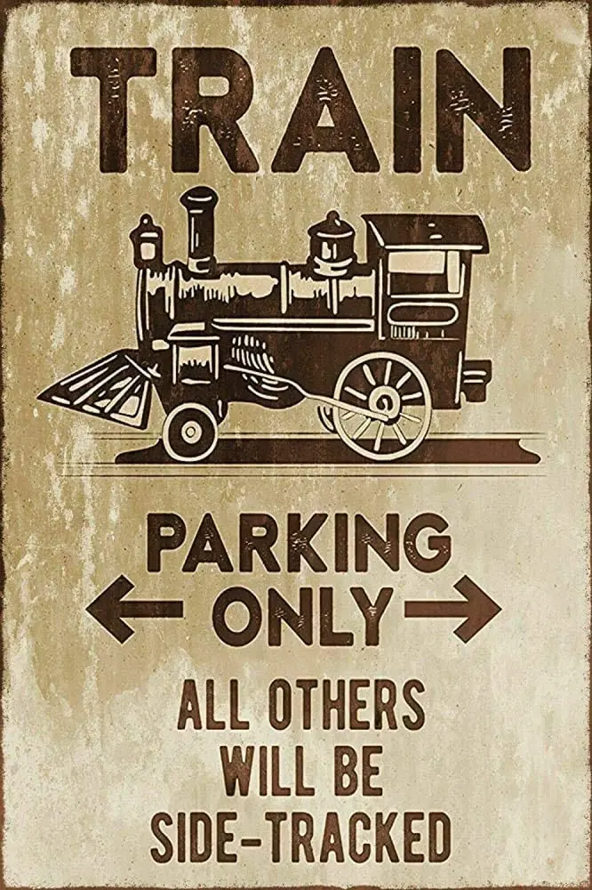 Train Parking Only Vintage Retro Style Tin Sign 12x16 Inch Home Kitchen Bedroom Sign Halloween Thanksgiving Gift
Train Parking Only Vintage Retro Style Tin Sign 12x16 Inch Home Kitchen Bedroom Sign Halloween Thanksgiving Gift