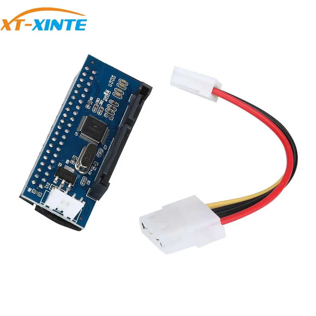 

XT-XINTE39 Pin IDE to SATA Connector SATA IDE Adapter 3.5 HDD IDE/PATA Hard Disk Adapter Converter Card with Data Power Cable