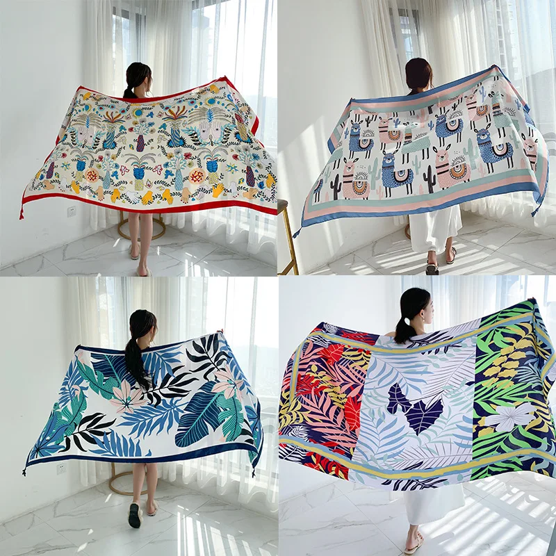 Fashion Ethnic Style Scarves Women Print Sunscreen Cotton Linens Scarf Travel Long Scarf Dual-use Shawl Beach Towel Summer Shawl
Fashion Ethnic Style Scarves Women Print Sunscreen Cotton Linens Scarf Travel Long Scarf Dual-use Shawl Beach Towel Summer Shawl