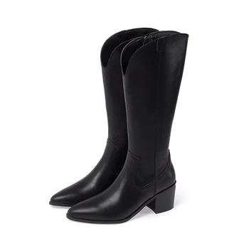Elegant poined Toe Female knee high Boots Concise 2020 Autumn Winter Side Zipper Thick Heels Pumps Wedding Prom Shoes Woman
Elegant poined Toe Female knee high Boots Concise 2020 Autumn Winter Side Zipper Thick Heels Pumps Wedding Prom Shoes Woman
