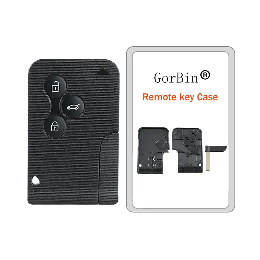 GORBIN 3 Buttons Smart Car Key Card Case for Renault Clio Logan Megane 2 3 Koleos Scenic Car Remote Key Fob Shell With Small Key
GORBIN 3 Buttons Smart Car Key Card Case for Renault Clio Logan Megane 2 3 Koleos Scenic Car Remote Key Fob Shell With Small Key
