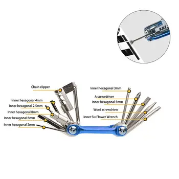 Portable Multifunctional 11 in 1 Bike Repair Kit Hex Spoke Wrench Screwdriver Carbon Steel Folding Bicycle Tools Sets 24BA
Portable Multifunctional 11 in 1 Bike Repair Kit Hex Spoke Wrench Screwdriver Carbon Steel Folding Bicycle Tools Sets 24BA
