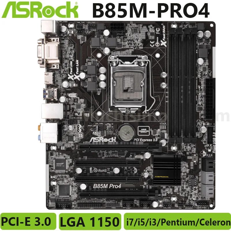 Материнская плата ASROCK B85M PRO4 разъем B85 LGA 1150 i7 i5 i3 DDR3 32 ГБ SATA3 Micro-ATX 100% оригинальная