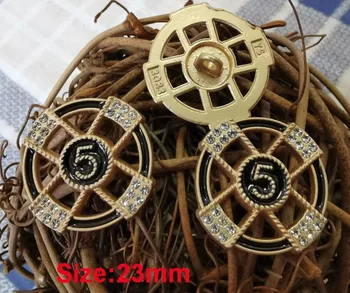 New 10 fashion high-end gold Metal 5 Tweed clothing jacket Overcoat buttons shirt coat button Size 23mm free shipping 
New 10 fashion high-end gold Metal 5 Tweed clothing jacket Overcoat buttons shirt coat button Size 23mm free shipping