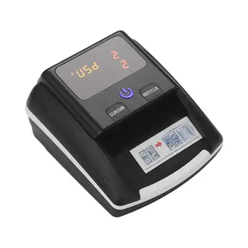 

Portable Small Banknote Bill Detector Denomination Value Counter UV/MG/IR Detection Counterfeit Fake Money Currency Cash Checker