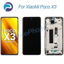 Pour XiaoMi Poco X3 Écran LCD + Numériseur Tactile Affichage MZB07Z0/1/2/3/4IN,MZB9965IN,M2007J20CI Poco X3 Écran d'affichage à cristaux liquides=