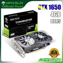 Maxsun GeForce GTX1650 Terminator 4G Graphics Card Nvidia GDDR5 128bit GPU Video Gaming Video Card For PC Computer DP DVI Maxsun GeForce GTX1650 Terminator 4G Graphics Card Nvidia GDDR5 128bit GPU Video Gaming Video Card For PC Computer DP DVI
