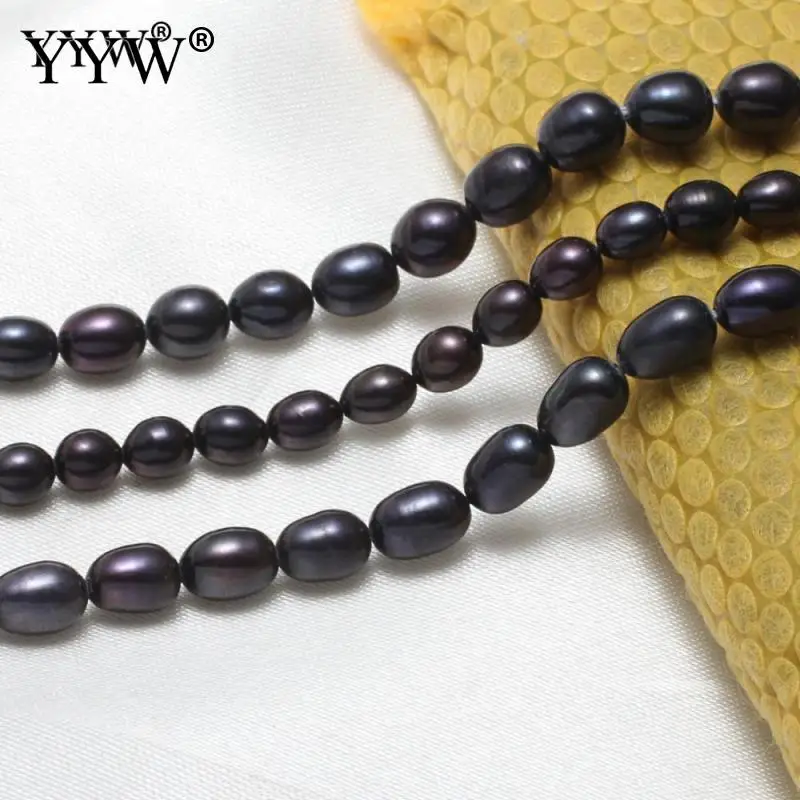 

5-6mm Natural Rice Shaped Freshwater Pearl Beads For Jewelry Making Grade A Round Loose Bead DIY Necklace Bracelet Jewelery 15"