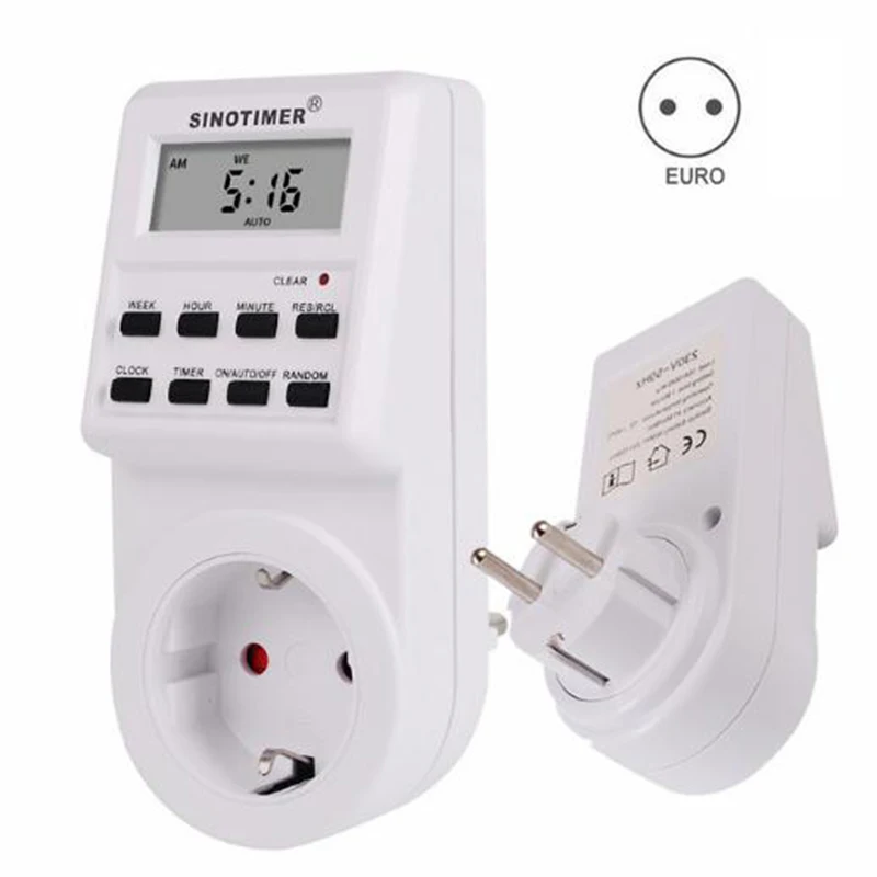 110 / 220V AC Programmable Timers Electric Power Outlet Timer Switch EU Standard Socket with Clock
110 / 220V AC Programmable Timers Electric Power Outlet Timer Switch EU Standard Socket with Clock